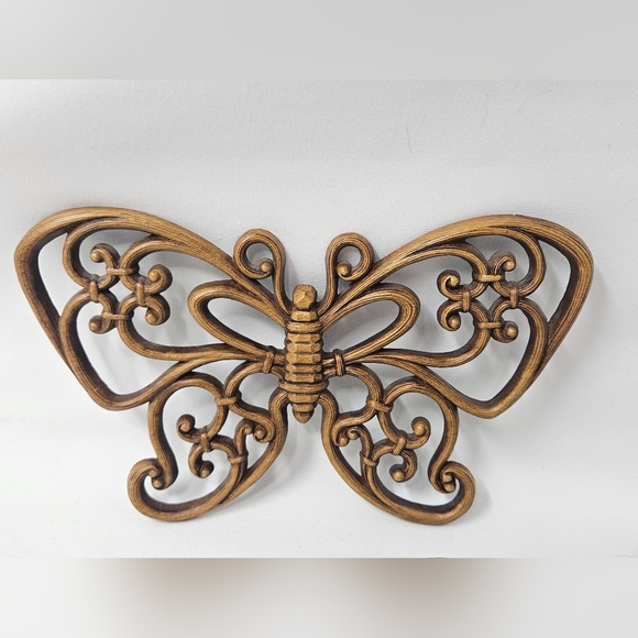 Vintage 60s 70s Home Co. Butterfly wall decor 3pc set. - Picture 5 of 9
